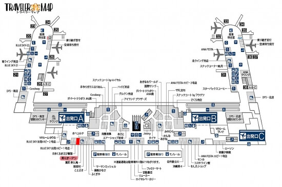 那覇空港のフロアマップ