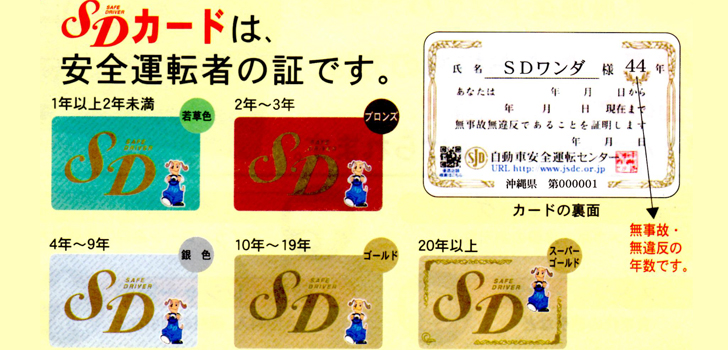 運転 sd 割引 カード ゴールド免許所持者だけが受けられるsdカードが凄い！